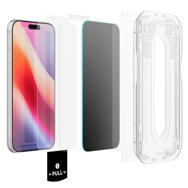 Spigen Protection d'écran en verre trempé GLAStR Privacy Applicator - lot de 1 Apple iPhone 18 Pro
