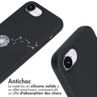 imoshion Coque design en silicone avec cordon Apple iPhone 17e / 16e - Dandelion Black