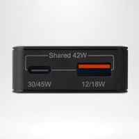 Accezz Chargeur GaN Ultra Slim - USB-C + USB-A - 45 W - Noir