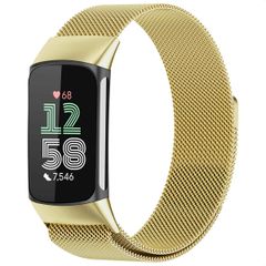 imoshion Bracelet magnétique milanais Fitbit Charge 5 - Taille S - Doré