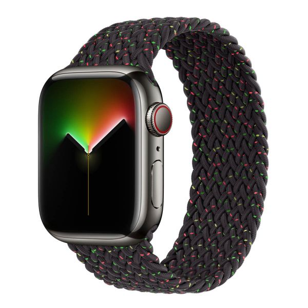 Apple 4 Pack Bracelet Solo tressé Apple Watch | 38/40/41/42 mm - Taille 6 - Black Unity/ (PRODUCT)RED/ Lavender/ Lake Green