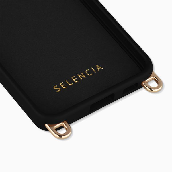 Selencia Coque arrière Rivièra avec MagSafe avec crochets amovibles Samsung Galaxy A57 (5G) - Velvet Black