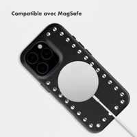 Selencia Coque arrière Studs avec MagSafe Apple iPhone 16 Pro - Velvet Black