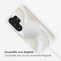 Selencia Coque arrière Vivid avec MagSafe Samsung Galaxy S26 Ultra - Desert Waves Beige