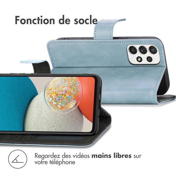 imoshion Étui de télephone portefeuille de luxe Samsung Galaxy A53 - Bleu clair