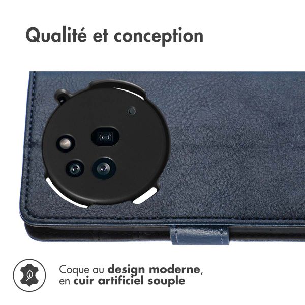 imoshion Étui de télephone portefeuille de luxe Nothing Phone (3a) Pro - Bleu foncé