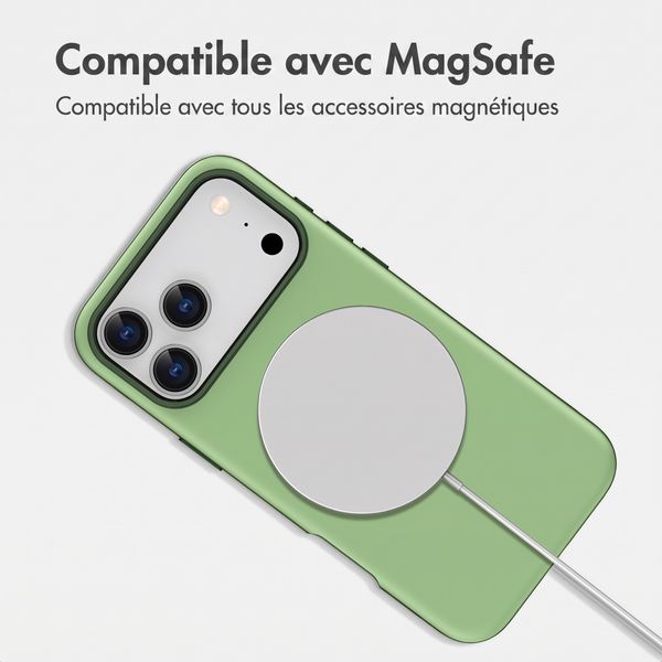 imoshion Coque arrière Color avec Thin MagSafe Ring Apple iPhone 17 Pro Max - Vert foncé