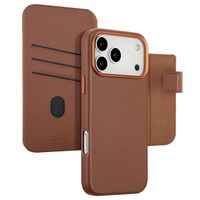 Accezz Étui de télephone portefeuille en cuir 2-en-1 avec MagSafe Apple iPhone 17 Pro Max - Sienna Brown