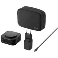 Belkin Station de recharge de voyage sans fil magnétique 3-en-1 avec Qi2 15 W - Noir
