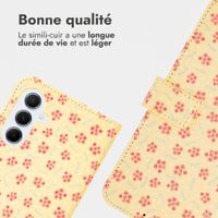 imoshion Étui de télephone portefeuille Design Samsung Galaxy A56 - Sunny Yellow Petite Flowers