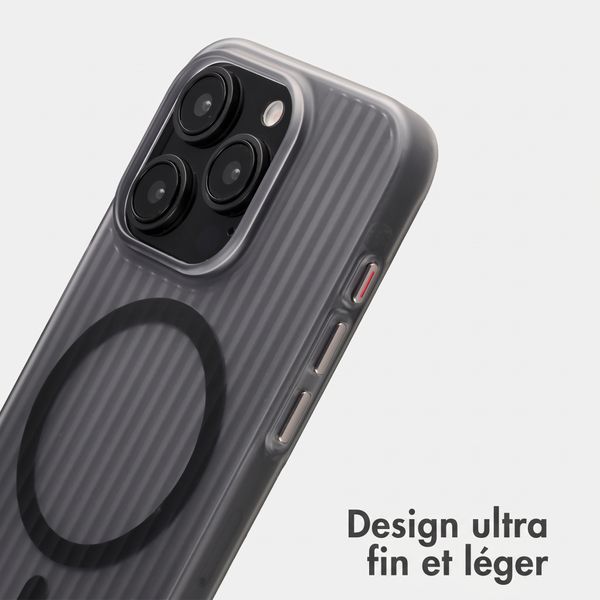 Accezz Coque arrière Lite avec MagSafe | Fluted | Apple iPhone 15 Pro - Gris
