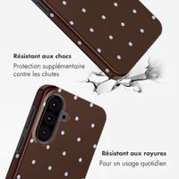 Selencia Coque arrière Vivid Samsung Galaxy A37 (5G) - Happy Dots Chocolate