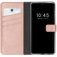 Selencia Étui portefeuille en cuir véritable Apple iPhone 13 Pro - Rose