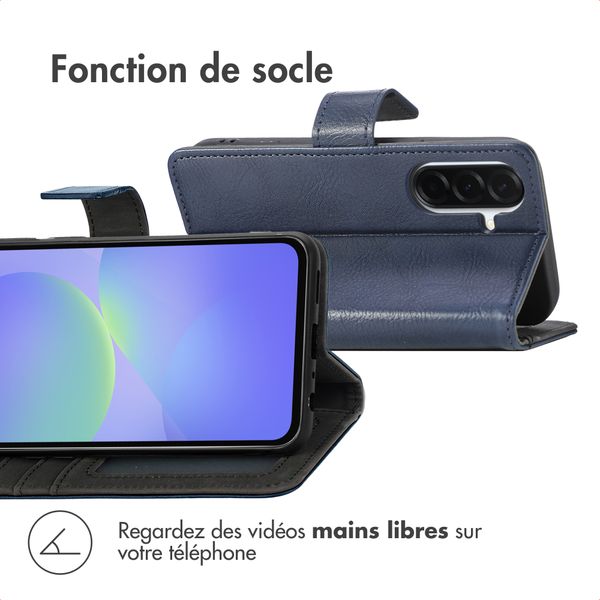imoshion Étui de télephone portefeuille de luxe Samsung Galaxy A57 (5G) - Bleu foncé