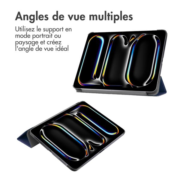 imoshion Coque tablette Trifold Apple iPad Pro 13 (2025) M5 / (2024) M4 - Bleu foncé