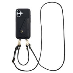 Selencia Coque de télephone Sera avec cordon et porte-cartes enveloppe Apple iPhone 17 - Noir