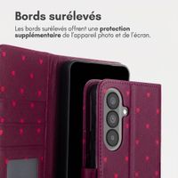 imoshion Étui de télephone portefeuille Design Samsung Galaxy A57 (5G) - Crush Check Coral Dust