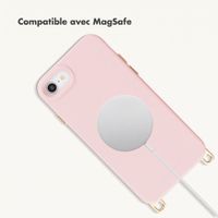 Selencia Coque arrière Rivièra avec MagSafe avec crochets amovibles Apple iPhone SE (2022 / 2020) / 8 / 7 / 6(s) - Sorbet Pink