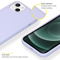 Accezz Coque Liquid Silicone Apple iPhone 13 Mini - Violet