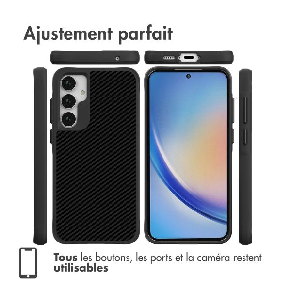 imoshion Rugged Hybrid Carbon Case Samsung Galaxy A55 - Noir