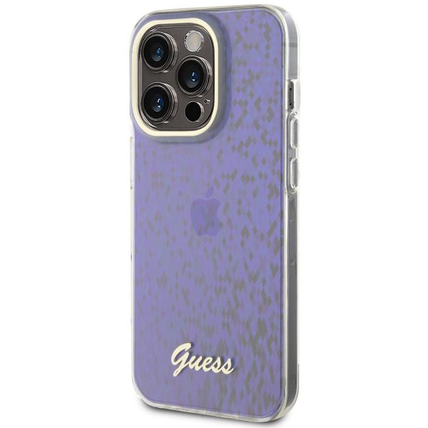Guess Coque arrière Faceted Mirror Apple iPhone 15 Pro - Bleu