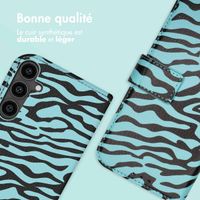 imoshion Étui de télephone portefeuille Design Samsung Galaxy S23 FE - Black Blue Stripes