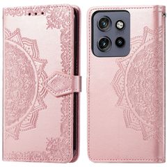 imoshion Etui de télephone Mandala Motorola Thinkphone 25 / Edge 50 Neo / Edge 60 Neo - Rose Doré