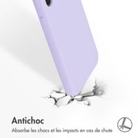 Accezz Coque Liquid Silicone Samsung Galaxy S23 Plus - Violet