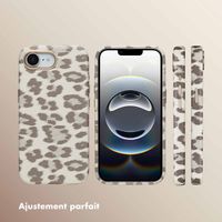 Selencia Coque Sabi imprimé panthère avec MagSafe Apple iPhone 17e / 16e - Soft Ivory