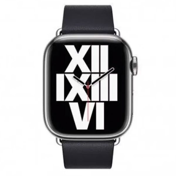 Apple Bracelet Leather Band Modern Buckle Apple Watch | 38/40/41/42 mm - Taille L - Ink