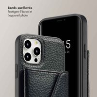 Selencia Coque de télephone Sera avec cordon et porte-cartes enveloppe Apple iPhone 12 (Pro) - Noir