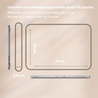 Selencia Pochette ordinateur velours côtelé 15-16 pouces - Beige