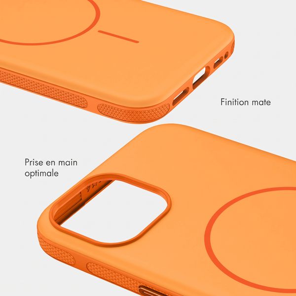 imoshion Coque arrière Color avec Thin MagSafe Ring Apple iPhone 14 / 13 - Orange