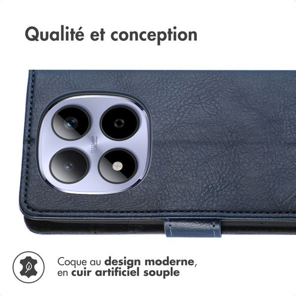 imoshion Étui de télephone portefeuille de luxe Xiaomi Redmi Note 15 Pro Plus (5G) - Bleu foncé