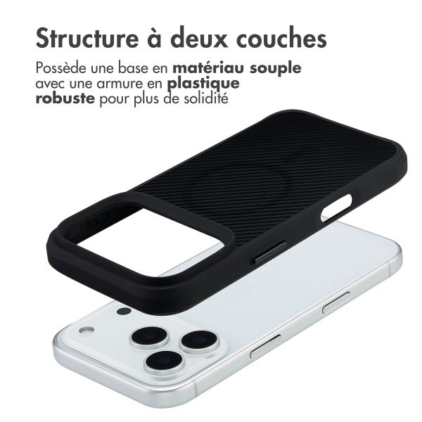 imoshion Rugged Hybrid Carbon Case avec MagSafe Apple iPhone 17 Pro - Noir
