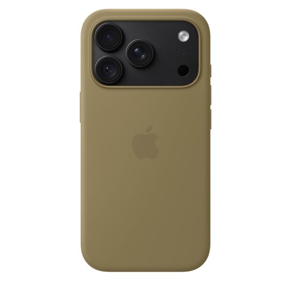 Apple Coque en silicone avec MagSafe Apple iPhone 18 Pro - Olive