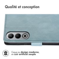 imoshion Étui de télephone portefeuille de luxe OnePlus Nord CE 4 - Bleu clair