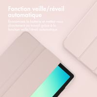 Accezz Coque tablette portefeuille Smart Silicone Samsung Galaxy Tab A11 Plus / A9 Plus - Rose