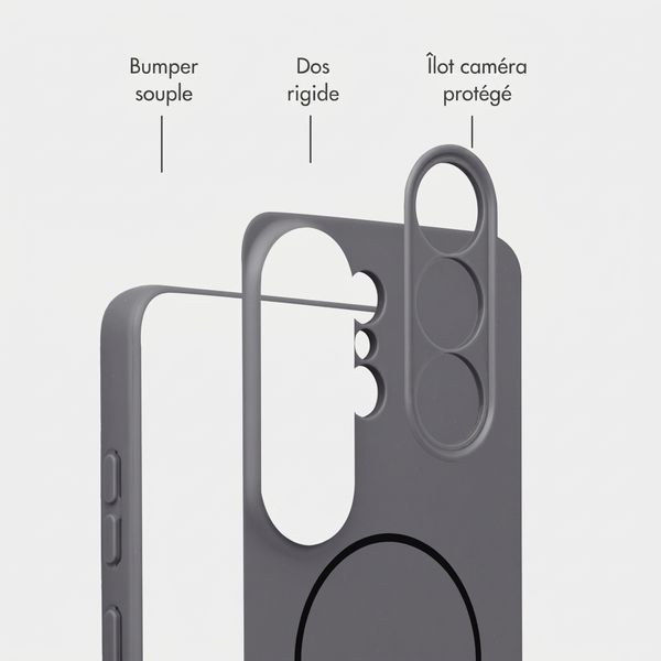 Accezz Coque Grip avec MagSafe Samsung Galaxy S26 Ultra - Gris