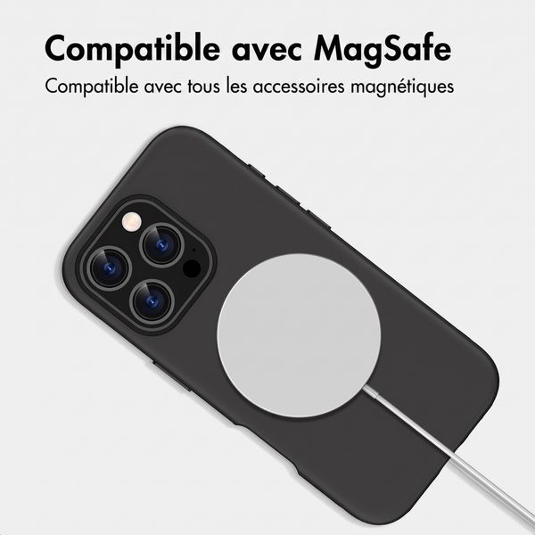imoshion Coque arrière Color avec Thin MagSafe Ring Apple iPhone 16 Pro - Noir