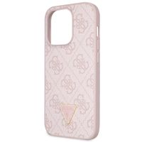 Guess Coque 4G Logo Triangle Strass Apple iPhone 15 Pro - Rose
