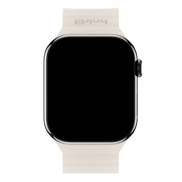 Holdit Bracelet en silicone magnétique Apple Watch | 38/40/41/42 mm - Light Beige / Beige