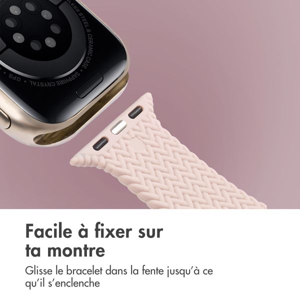 imoshion Bracelet tressé en silicone Apple Watch | 38/40/41/42 mm - Rose
