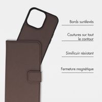 imoshion Étui portefeuille luxe 2-en-1 amovible Apple iPhone 13 Pro - Marron