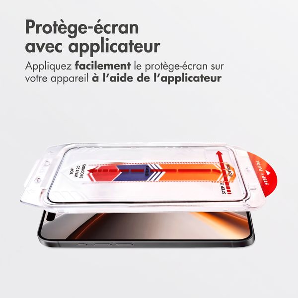 Accezz Protection d'écran en verre trempé avec applicateur - 2-pack Apple iPhone Duo