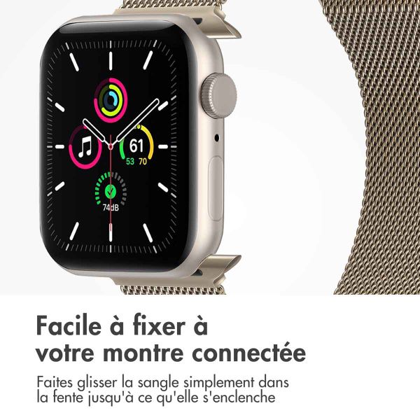imoshion Bracelet magnétique milanais Apple Watch | 38/40/41/42 mm - Taille M - Champagne Gold