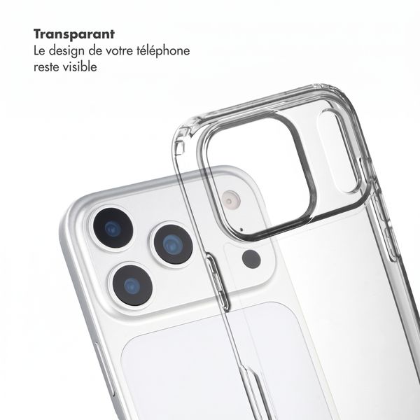 Selencia Coque arrière avec crochets amovibles Apple iPhone 18 Pro / 17 Pro - Transparent
