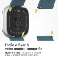 imoshion Bracelet silicone Fitbit Versa / Versa 2 / Versa Lite - Taille S - Bleu & Gris
