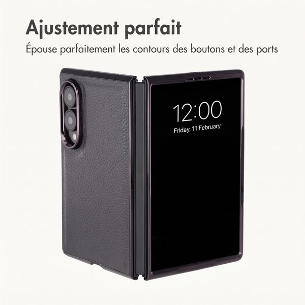 imoshion Backcover en cuir synthétique Samsung Galaxy Z Fold 8 - Noir