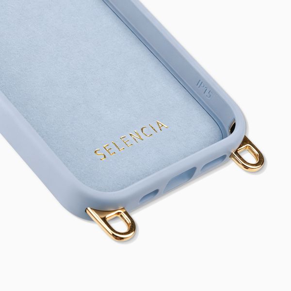 Selencia Coque arrière Rivièra avec MagSafe avec crochets amovibles Apple iPhone 14 / 13 - Powder Blue